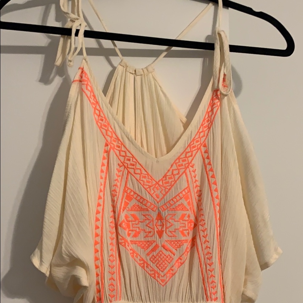 Beige & Coral Maxi